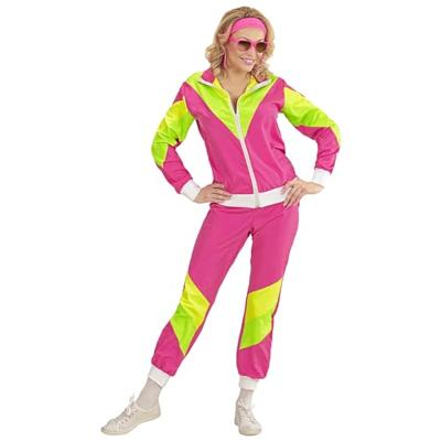 Retro Trainingspak roze/geel