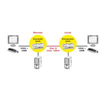 ROLINE Smart KVM extender via RJ45, VGA, USB - thumbnail