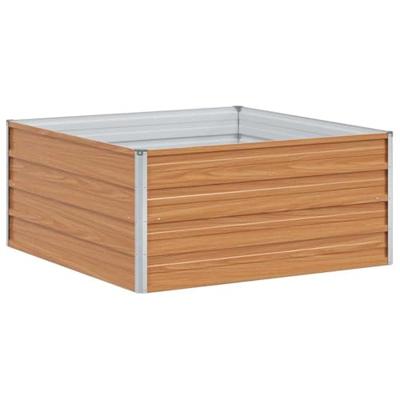 Verhoogde plantenbak Licht Bruin 100 x 100 x 45 cm