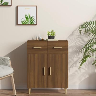 Dressoir 69,5x34x89 cm bewerkt hout bruin eikenkleur