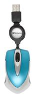 Verbatim Go Mini Muis USB Optisch Caribsch blauw 3 Toetsen 1000 dpi Met kabelroller - thumbnail