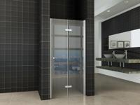 Xellanz vouwbare nisdeur 1000x2000 rechts 8mm NANO glas - thumbnail