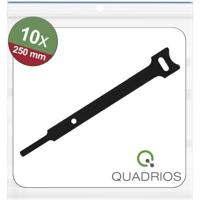 Quadrios 25CA563 Klittenband kabelbinder Om te bundelen Haak- en lusdeel (l x b) 250 mm x 12 mm Zwart 10 stuk(s) - thumbnail