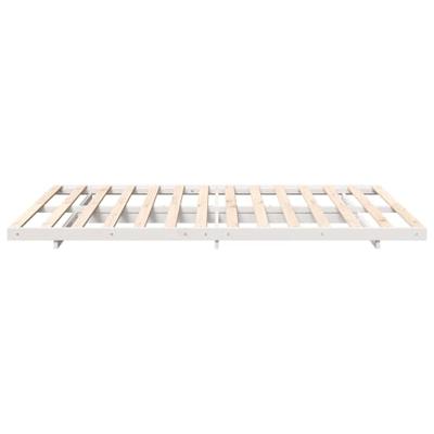 Bedframe Wit 140 x 210 cm Massief grenenhout