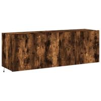 Tv-wandmeubels met LED 2 st 60x35x41 cm gerookt eikenkleurig - thumbnail