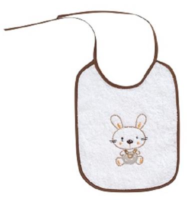 Interbaby slabbetje Konijn junior 25 x 20 cm katoen