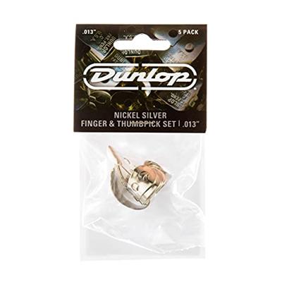 Dunlop 33P013 Nickel Silver Finger & Thumbpicks set vinger- en duimplectrums, 0.013-0.025 inch Dunlop 33P013 Nickel Silver Finger & Thumbpicks set vinger- en duimplectrums, 0.013-0.025 inch
