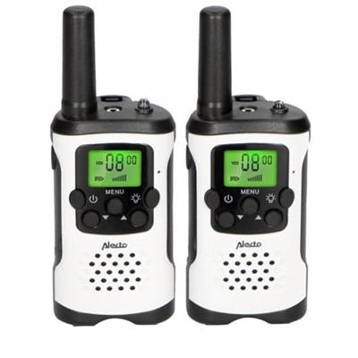 Walkie-Talkie Set | 2 Handsets | Tot 7 km | Frequentiekanalen: 8 | PTT / VOX | 24 uur stand-by | Hoofdtelefoonuitgang | Ingebouwde zaklamp | Wit / Zwart
