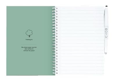 MOYU Uitwisbaar notitieboek - hardcover a5 - lovely leaf