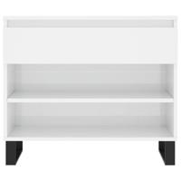 VidaXL Schoenenkast 70x36x60 cm bewerkt hout hoogglans wit - thumbnail