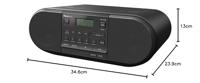 Panasonic RX-D550E-K Radio/CD-speler VHF (FM) AUX, Bluetooth, CD, FM, USB Incl. afstandsbediening Zwart - thumbnail