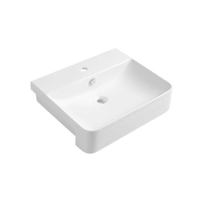 Wastafel Semi Inbouw Sapho Sott Aqua Rechthoekig 59x49x15 cm Keramiek Wit Wastafel Semi Inbouw Sapho Sott Aqua Rechthoekig 59x49x15 cm Keramiek Wit