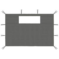 VidaXL Prieelzijwanden met ramen 2 st antracietkleurig - thumbnail