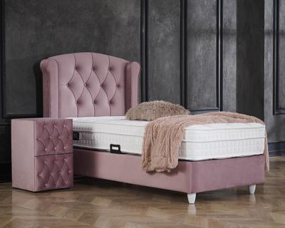 Dreamhouse - Aurora 1-persoons Boxspring met opbergruimte - Roze - 90 x 200 / met montage