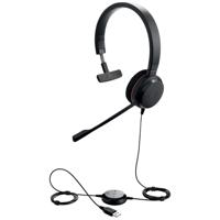 Jabra Evolve 20 MS Mono Headset Bedraad Hoofdband Kantoor/callcenter USB Type-A Zwart - thumbnail