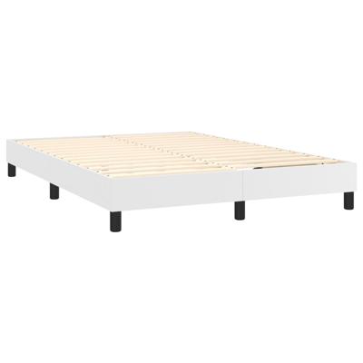 Boxspring met matras kunstleer wit 140x200 cm - thumbnail