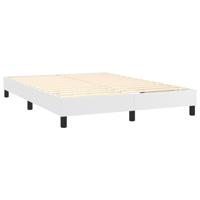 Boxspring met matras kunstleer wit 140x200 cm - thumbnail