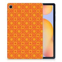 Samsung Galaxy Tab S6 Lite | S6 Lite (2022) Hippe Hoes Batik Oranje - thumbnail