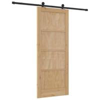 Schuifdeur met Hardware Set 83x202 cm Massief Hout van Den - thumbnail