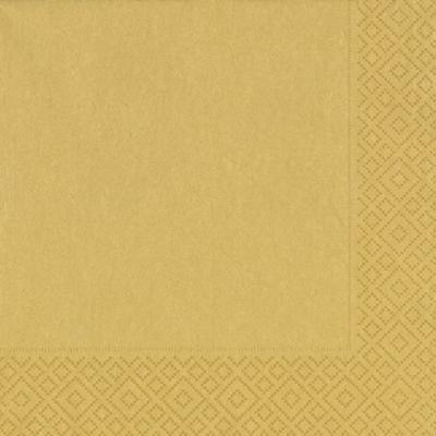 Duni servetten 33x33cm goud