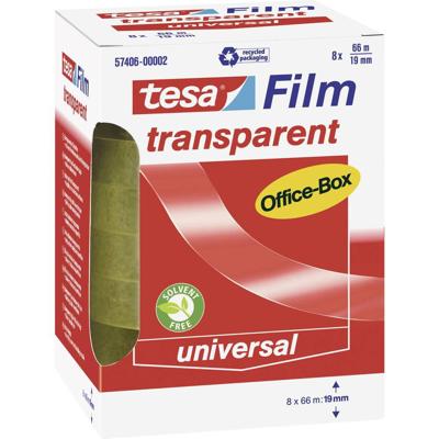 Tesafilm transparante tape, ft 19 mm x 66 m, 8 rolletjes