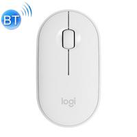 Logitech Pebble geplaveide vorm dunne 3-toetsen 1000DPI Mute draadloze Bluetooth optische muis draadloze bereik: 10m (wit) - thumbnail