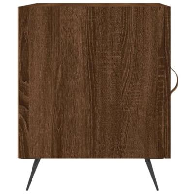 Nachtkastjes 2 st 40x40x50 cm bewerkt hout bruin eikenkleur