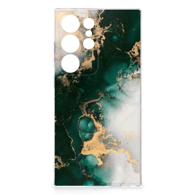 TPU Siliconen Hoesje voor Samsung Galaxy S24 Ultra Marmer Groen TPU Siliconen Hoesje voor Samsung Galaxy S24 Ultra Marmer Groen