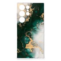 TPU Siliconen Hoesje voor Samsung Galaxy S24 Ultra Marmer Groen - thumbnail