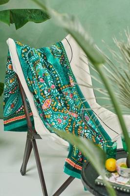 Pip Studio Pip Studio strandlaken Sunrise Palms 100x180 green