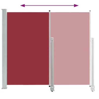 Tuinscherm uittrekbaar 140x300 cm rood