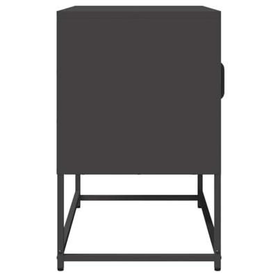 Tv-meubel 68x39x60,5 cm koudgewalst staal zwart