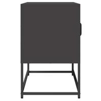 Tv-meubel 68x39x60,5 cm koudgewalst staal zwart - thumbnail