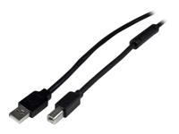 .com 20 m actieve USB 2.0 A-naar-B-kabel - MM - USB-kabel - USB type B (M) naar USB (M) - USB 2.0 - 20 m - zwart - thumbnail
