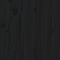 2-delige Loungeset met kussens massief hout zwart - thumbnail