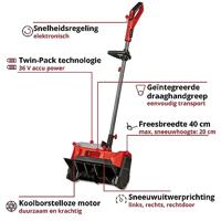Einhell 3417011 Sneeuwblazer Accu 40 cm - thumbnail