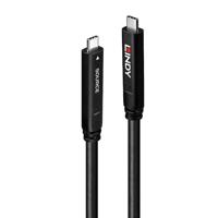 Lindy 43399 USB 3.2 Gen 1 Fiber Optic Hybrid 5Gbps 60W USB Type-C 15m - thumbnail