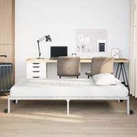 Bedframe zonder matras opvouwbaar 100x190 cm staal wit - thumbnail