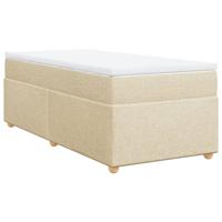 Boxspring met matras stof crèmekleurig 100x200 cm - thumbnail