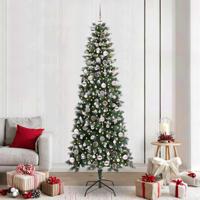 VidaXL Kunstkerstboom met 300 led groen 240 cm pvc en plastic en staal - thumbnail