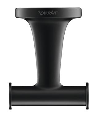 Duravit Starck T Handdoekhaak Dubbel 6x7,6x5 cm Mat Zwart