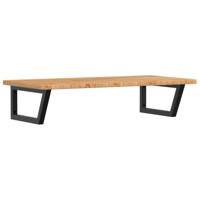 Badkamer wandschap staal en massief eikenhout - thumbnail