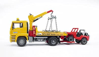 Bruder sleepauto met Jeep - MAN TGA 1:16 - thumbnail