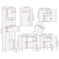 5-delige Badkamermeubelset massief mangohout - thumbnail