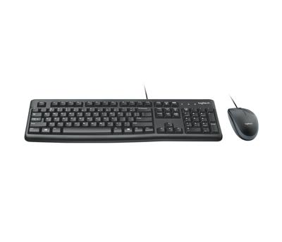Toetsenbord en muis Logitech Desktop MK120 USB Zwart Italiaans