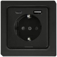 Eltako DSS55E+USBA+C-am Stopcontact Inbouw (in muur), Schroefbevestiging - thumbnail