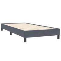 Boxspring met matras fluweel donkergrijs 80x220 cm - thumbnail
