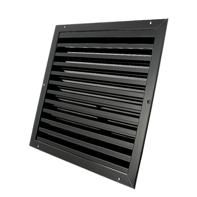 Buitenmuurrooster Aluminium (lxh) 400x400mm - Zwart