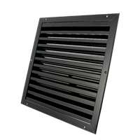 Buitenmuurrooster Aluminium (lxh) 400x400mm - Zwart - thumbnail