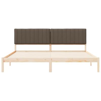 Bedframe met Gevoerd Hoofdgedeelte Taupe 200 x 200 cm